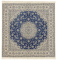 Tapis persan - Nain - Royal carré  - 250 x 250 cm - bleu