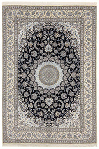 Tapis persan - Nain - Royal - 356 x 248 cm - bleu foncé