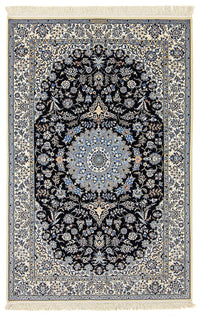 Tapis persan - Nain - Premium - 200 x 130 cm - bleu foncé