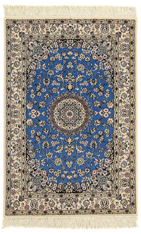 Tapis persan - Nain - Premium - 120 x 80 cm - bleu