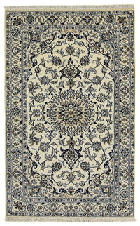 Tapis persan - Nain - 201 x 125 cm - beige
