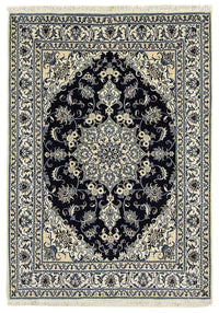 Tapis persan - Nain - 205 x 143 cm - bleu foncé