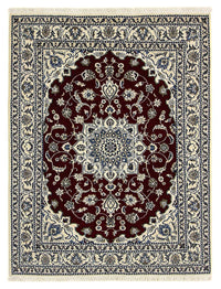 Tapis persan - Nain - 191 x 150 cm - rouge foncé