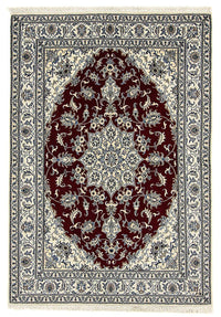 Tapis persan - Nain - 238 x 165 cm - rouge foncé