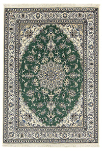 Tapis persan - Nain - 237 x 168 cm - vert foncé