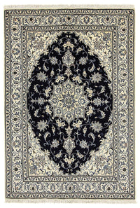 Tapis persan - Nain - 242 x 166 cm - bleu foncé