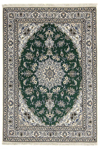 Tapis persan - Nain - 244 x 168 cm - vert foncé