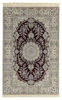 Tapis persan - Nain - Premium - 245 x 151 cm - bleu foncé