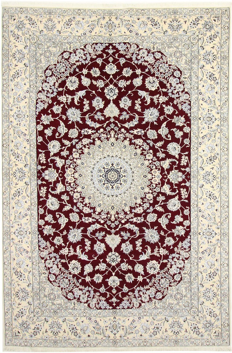 Perserteppich - Nain - Royal - 303 x 202 cm - weinrot