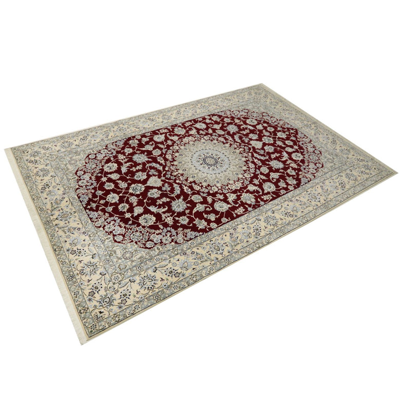 Perserteppich - Nain - Royal - 303 x 202 cm - weinrot