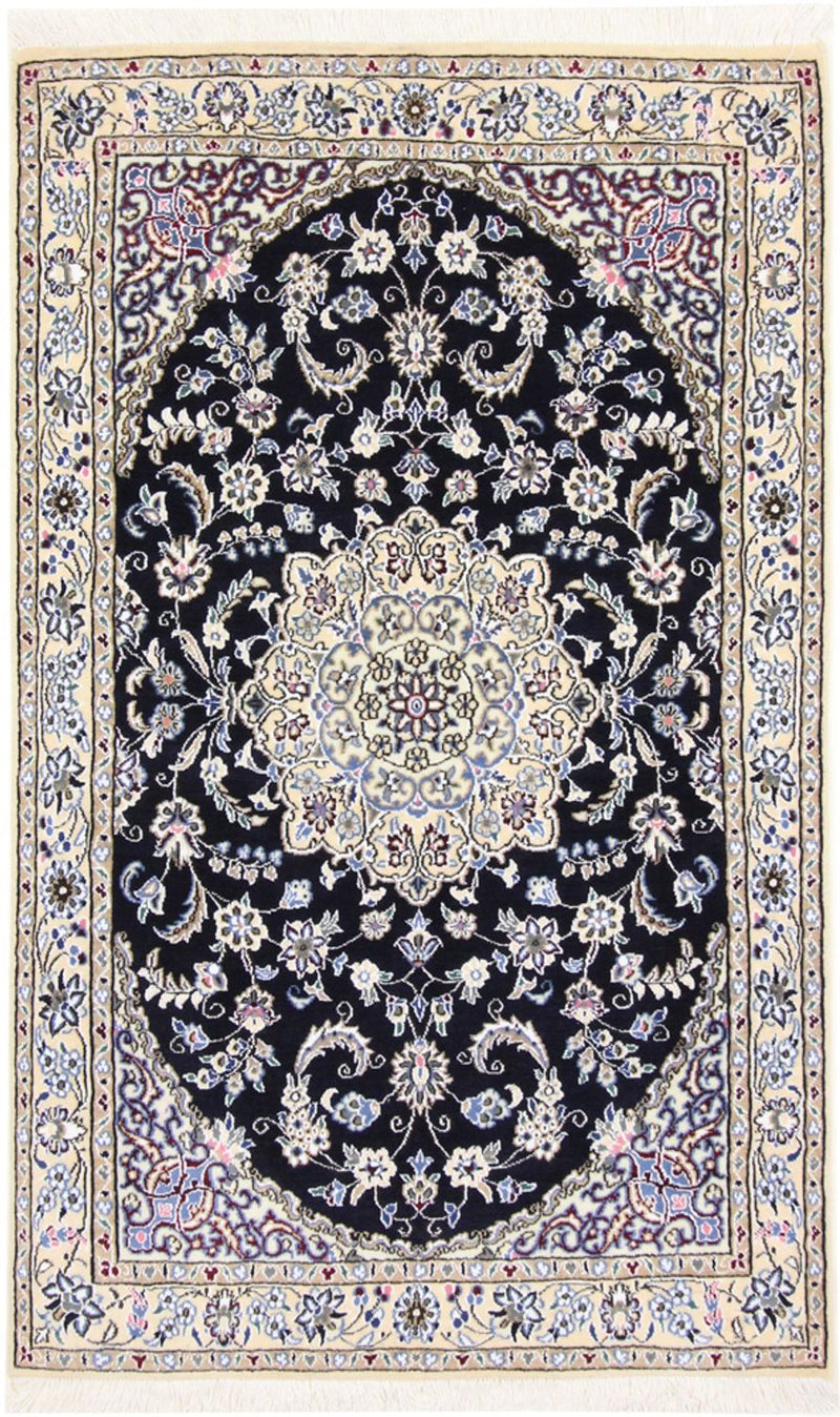 Perserteppich - Nain - Royal - 155 x 96 cm - dunkelblau
