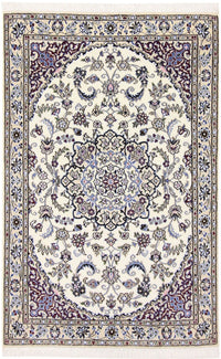 Tapis persan - Nain - Royal - 150 x 96 cm - crème