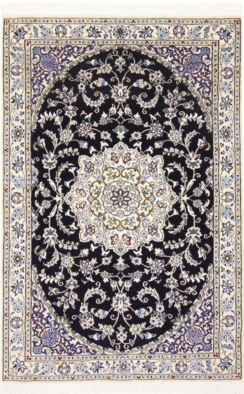 Perserteppich - Nain - Royal - 148 x 98 cm - dunkelblau