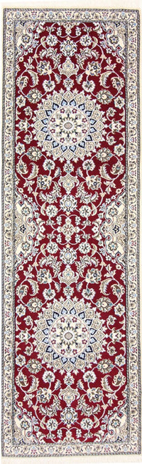 Tapis de couloir Tapis persan - Nain - Royal - 197 x 62 cm - rouge