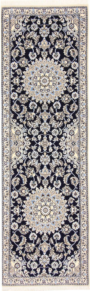 Läufer Perser - Nain - Royal - 196 x 61 cm - dunkelblau