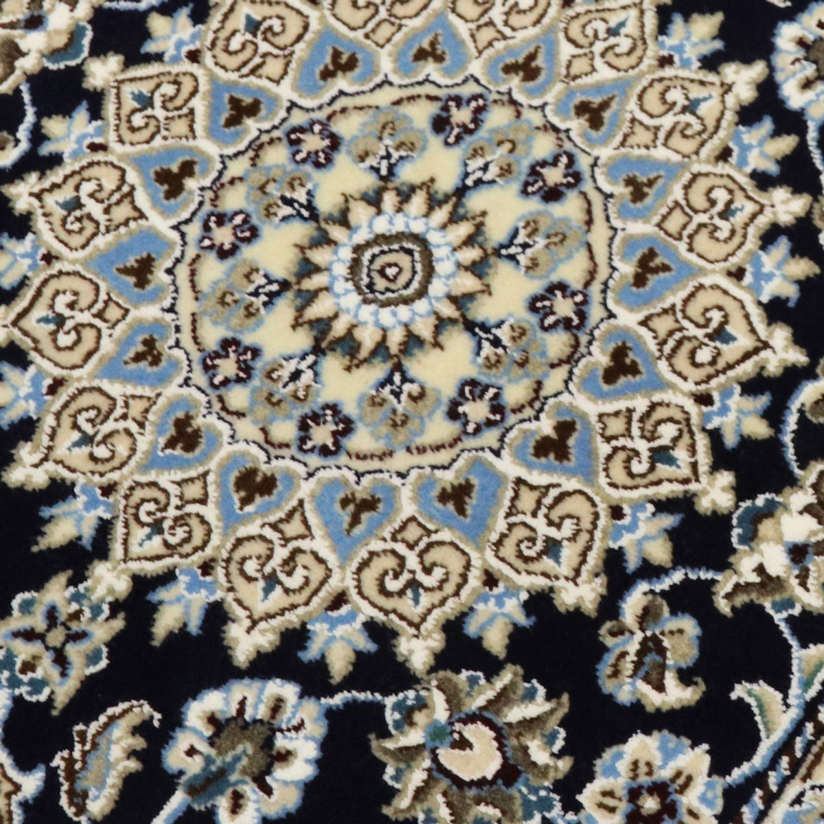 Läufer Perser - Nain - Royal - 196 x 61 cm - dunkelblau