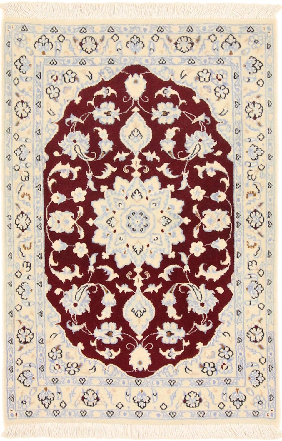 Perserteppich - Nain - Royal - 90 x 60 cm - rot