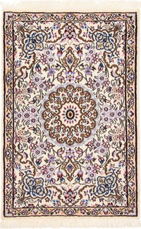 Tapis persan - Nain - Royal - 90 x 60 cm - beige