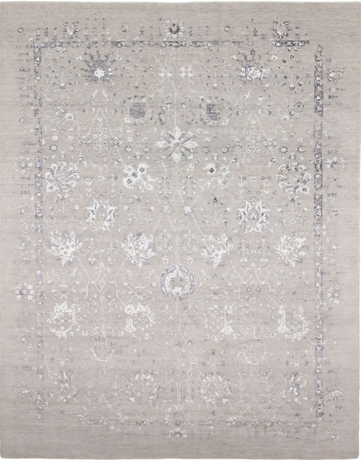 Designer Teppich - 305 x 244 cm - silber