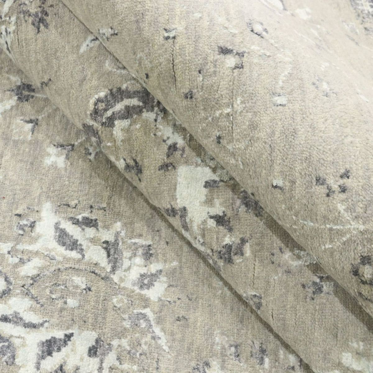 Designer Teppich - 305 x 244 cm - silber