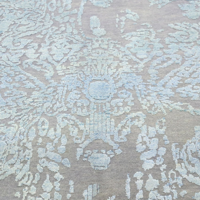 Designer Teppich rund  - 243 x 243 cm - hellblau