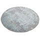Designer Teppich rund  - 243 x 243 cm - hellblau