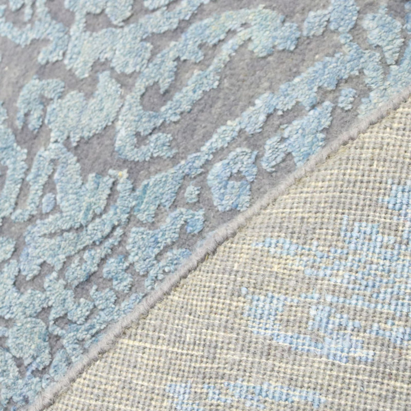 Designer Teppich rund  - 243 x 243 cm - hellblau