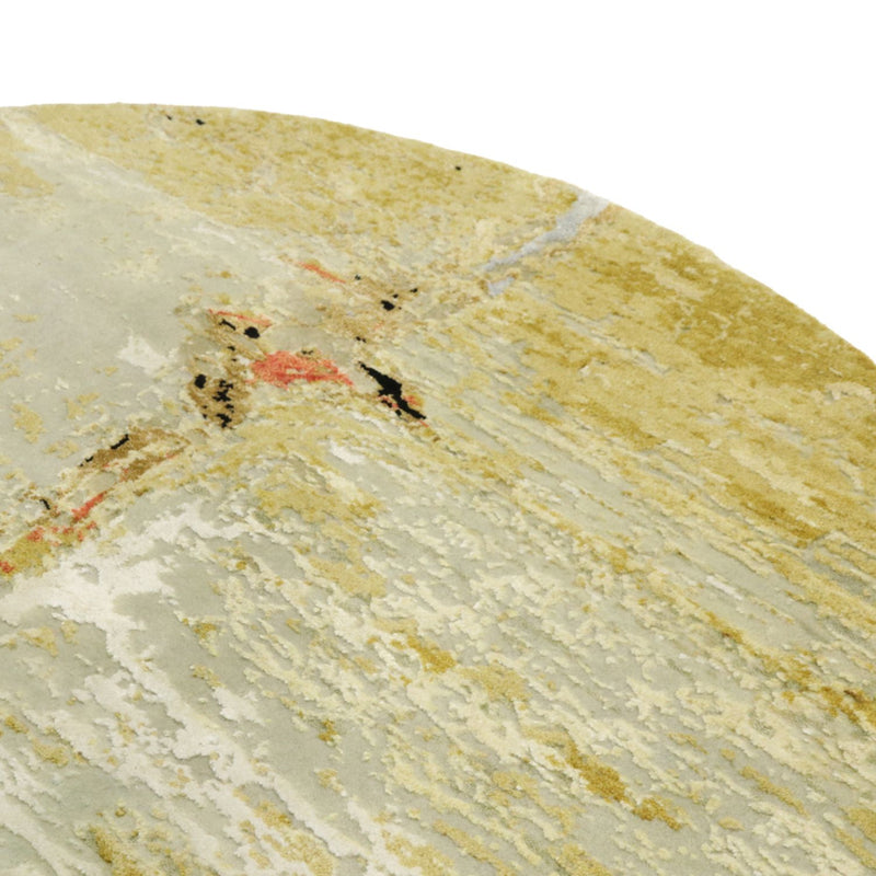 Designer Teppich rund  - 202 x 202 cm - mehrfarbig