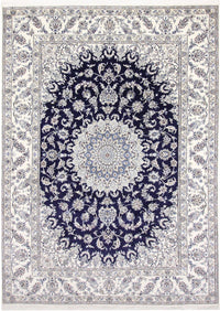 Tapis persan - Nain - 344 x 246 cm - bleu foncé