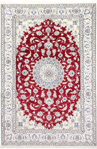 Tapis persan - Nain - 292 x 194 cm - rouge