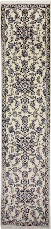 Tapis de couloir Tapis persan - Nain - 386 x 82 cm - crème