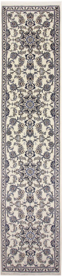 Tapis de couloir Tapis persan - Nain - 390 x 81 cm - crème