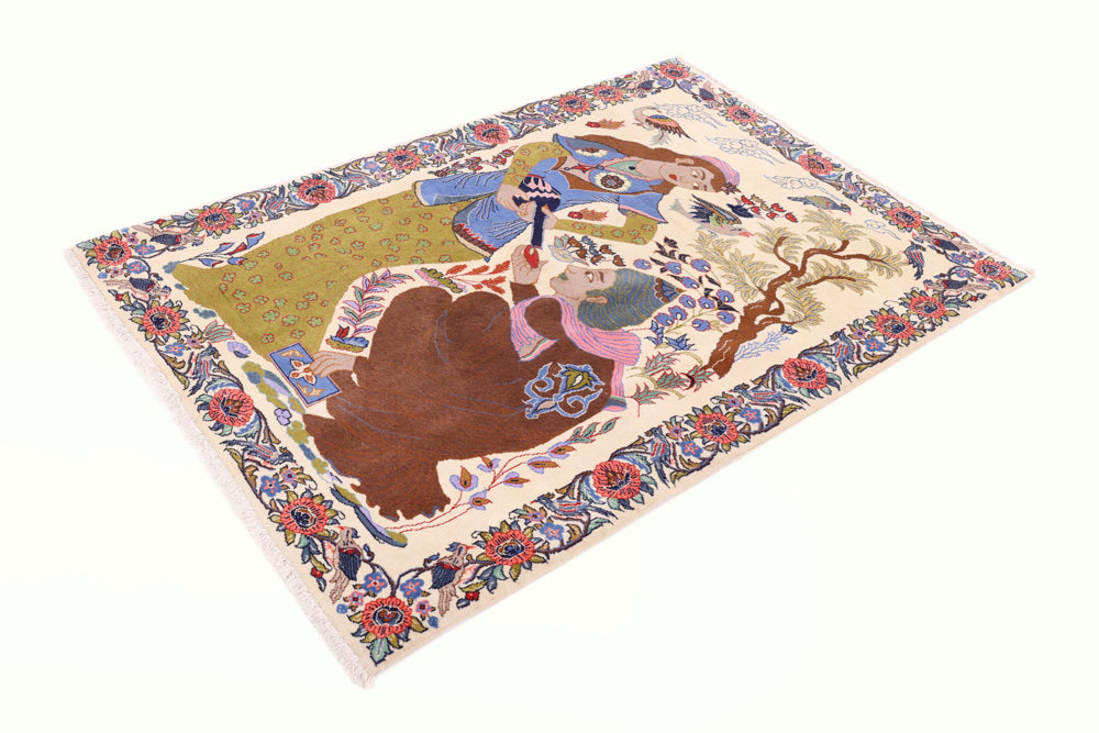 Perserteppich - Täbriz - 100 x 150 cm - mehrfarbig