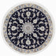 Quadratischer Perser - Nain - 100 x 100 cm - dunkelblau