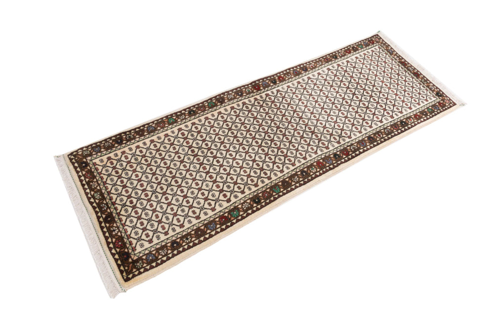 Läufer Perser - Täbriz - 190 x 67 cm - hellbeige