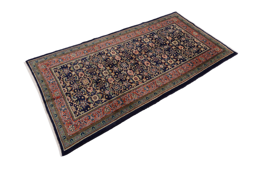 Perserteppich - Nomadic - 136 x 255 cm - dunkelblau