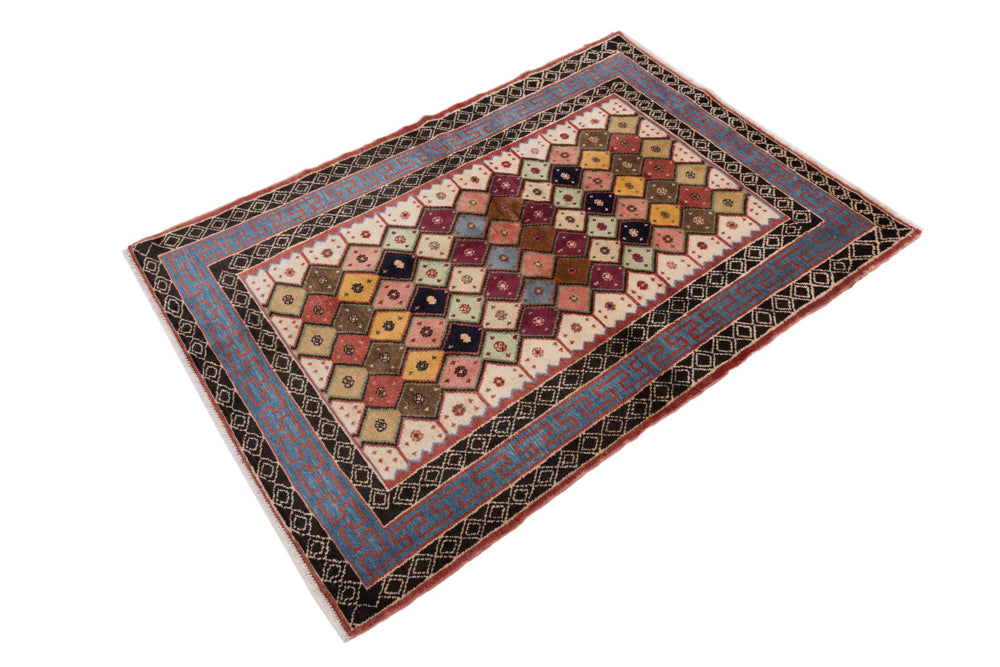 Gabbeh Teppich - Kaschkuli Perser - 190 x 132 cm - mehrfarbig