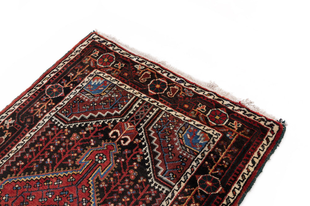 Perserteppich - Nomadic - 130 x 87 cm - dunkelrot