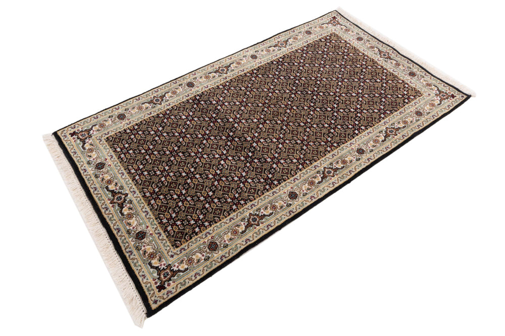 Orientteppich - Täbriz - 159 x 93 cm - dunkelbeige