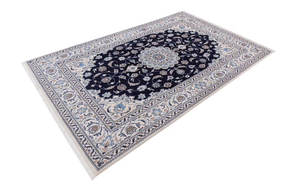 Perserteppich - Nain - 198 x 306 cm - dunkelblau