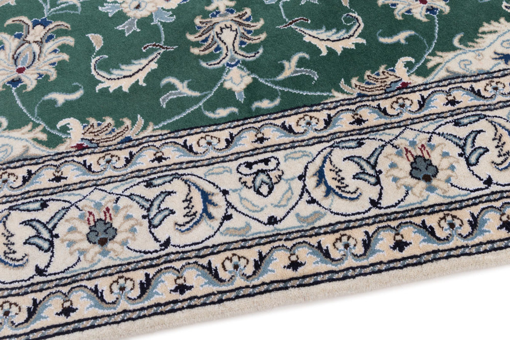 Perserteppich - Nain - 237 x 162 cm - grün