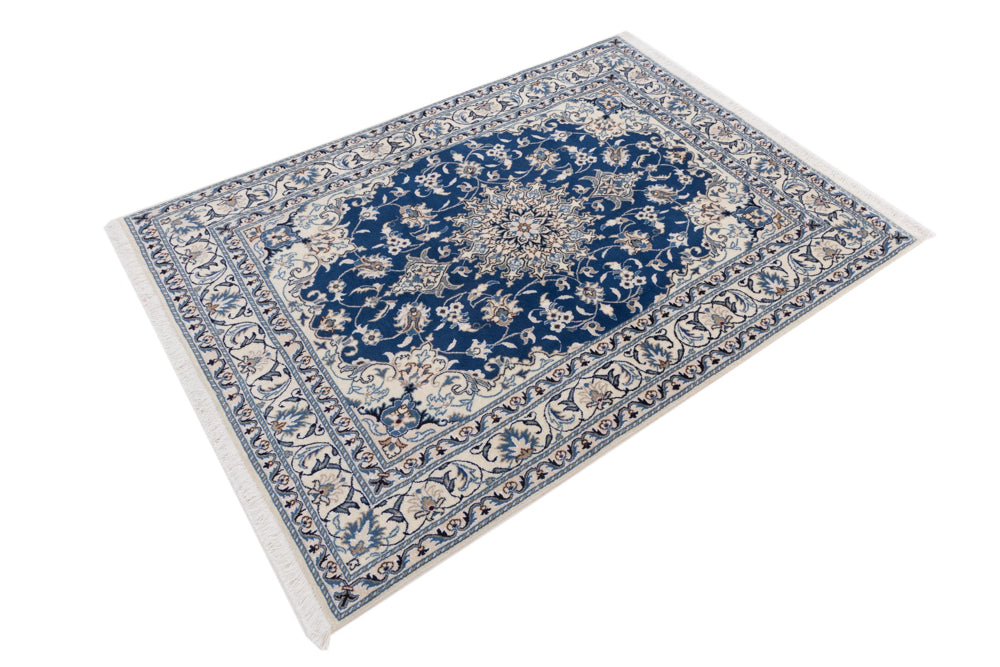 Perserteppich - Nain - 142 x 198 cm - blau