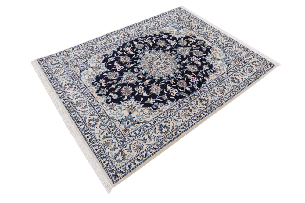 Perserteppich - Nain - 193 x 150 cm - dunkelblau