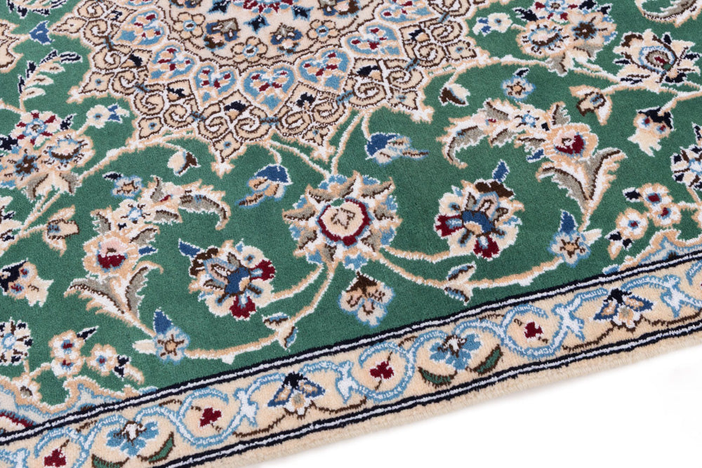 Perserteppich - Nain - 136 x 88 cm - grün