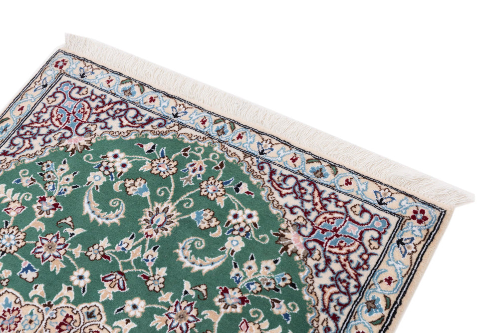 Perserteppich - Nain - 133 x 88 cm - grün