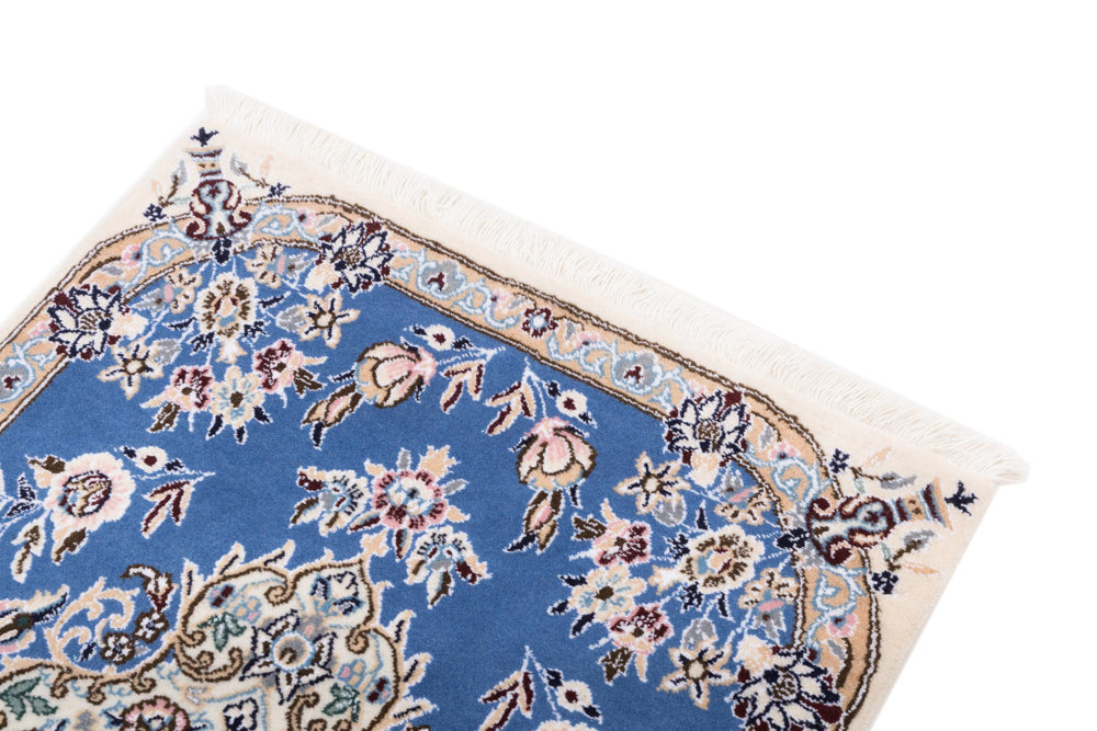 Perserteppich - Nain - 90 x 60 cm - blau