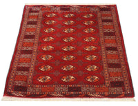 Tapis Turkaman - 144 x 110 cm - rouge