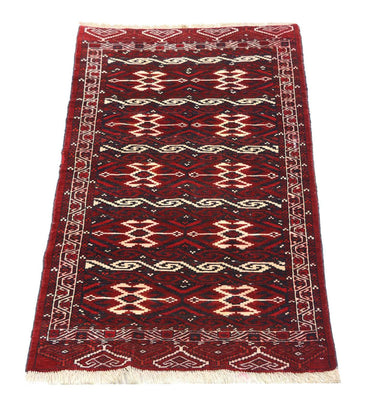 Afghan Teppich - Buchara 165 x 90 cm - dunkelrot
