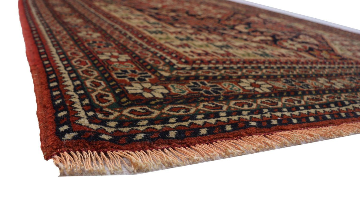 Afghan Teppich 193 x 126 cm - dunkelrot
