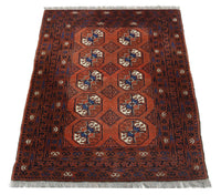 Tapis afghan - 155 x 103 cm - rouge foncé